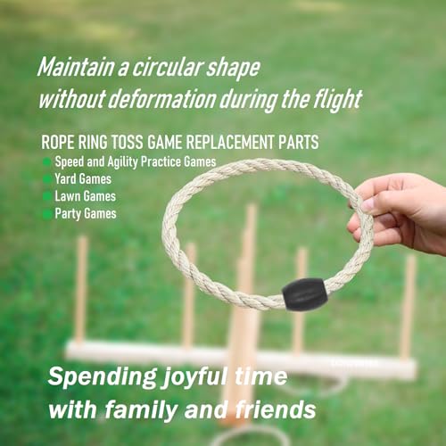 Sisal Rope Ring Toss Game Replacement Rings - Outdoor Yard Party Toys