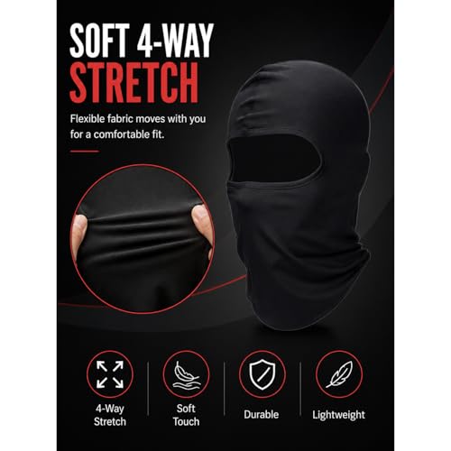 Men's Satinior 9-Pack Winter Balaclava Ski Masks - Black