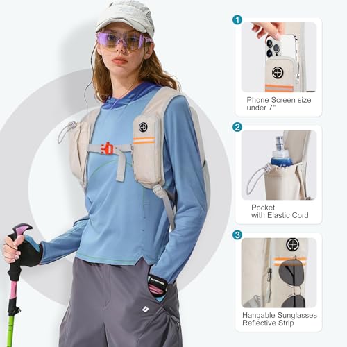 Lightweight 10L Hiking Backpack for Men and Women - Foldable Daypack Beige