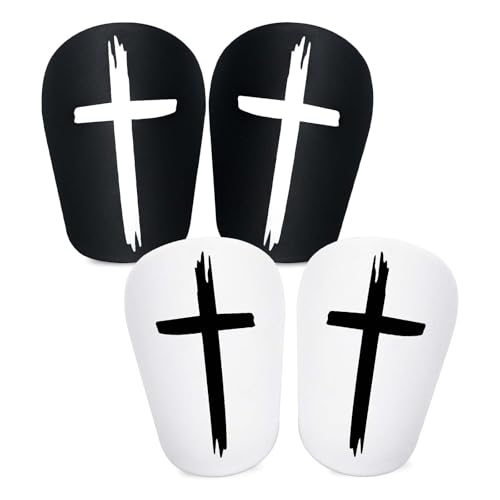 Mini Soccer Shin Guards for Kids & Adults - 3.94 x 2.48 Inches, Lightweight & Protective