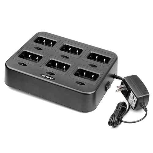 Retevis RT27 RT27V Walkie Talkies Charging Base, Six-Way Charger Station (Not for RT22), Multi Unit Rapid Gang Charger, Compatible with Retevis RT27 RT27V 2 Way Radios (1 Pack)