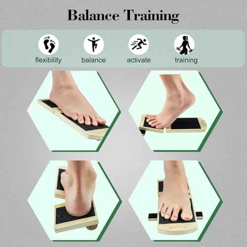 Ankle Balance Board for Ankle Strengthener & Physical Therapy - Adjustable Single Leg Board for Recovery from Sprains, Plantar Fasciitis | Stability Trainer with Video Guide and Carry Bag