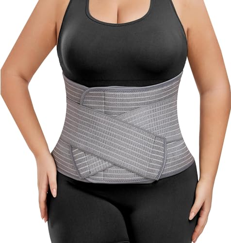 Postpartum Abdominal Binder Support Wrap - Grey, Waist L/XL