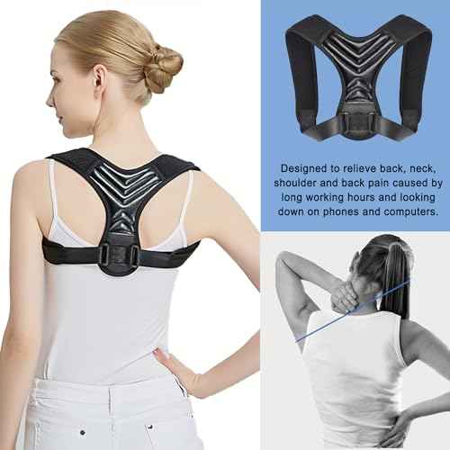 Posture Corrector, Back Brace for Women and Men, Adjustable Back Support, Shoulder Straightener for Improving Hunchback, Providing Pain Relief from Neck, Shoulder, and Upper Back
