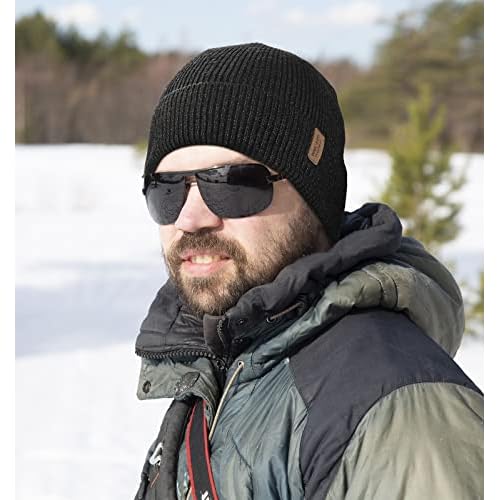 Wmcaps Winter Beanie for Men Women, Fleece Lined Beanie Soft Warm Knit Hat Ski Stocking Cuffed Cap