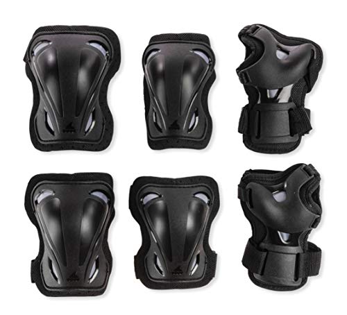 Rollerblade Inline Skating Protective Gear Set Medium - Knee, Elbow & Wrist Pads, Black