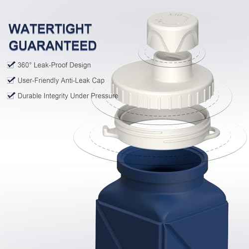 Collapsible Water Bottles 20.6oz, Silicone Foldable Portable Travel Water Bottle, BPA-Free, Leakproof Reusable for Traveling Camping Hiking Cycling Yoga Sports Outdoor, 1 Pack (Dark Blue)