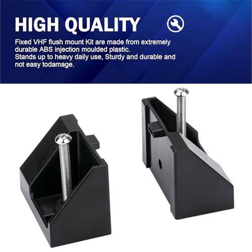 Marine VHF Radio Flush Mount Kit for Most Models - Durable ABS Bracket