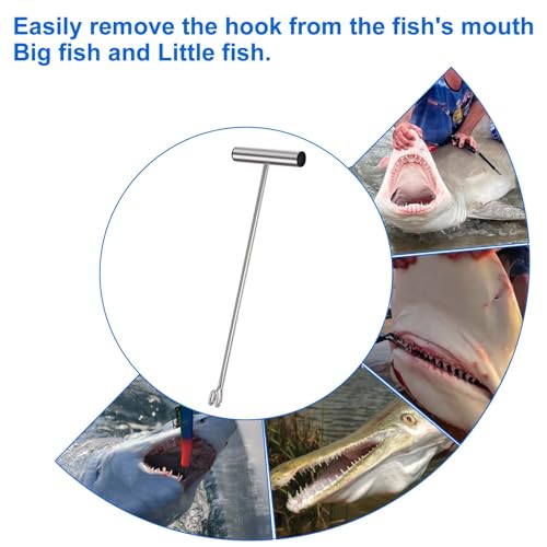 24 Inch Stainless Steel Fishing Hook Remover Tool for Saltwater & Sharks - Dehooker
