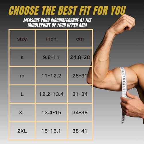 Bicep Compression Sleeve,Bicep Brace,Copper Arm Support for Weightlifting, Pain Relief,Upper Arm Brace for Men Women
