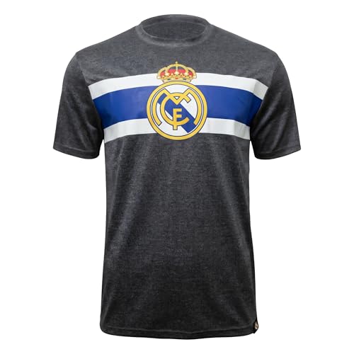 Real Madrid CF Game Day Jersey-Inspired T-Shirt - Unisex Medium Grey