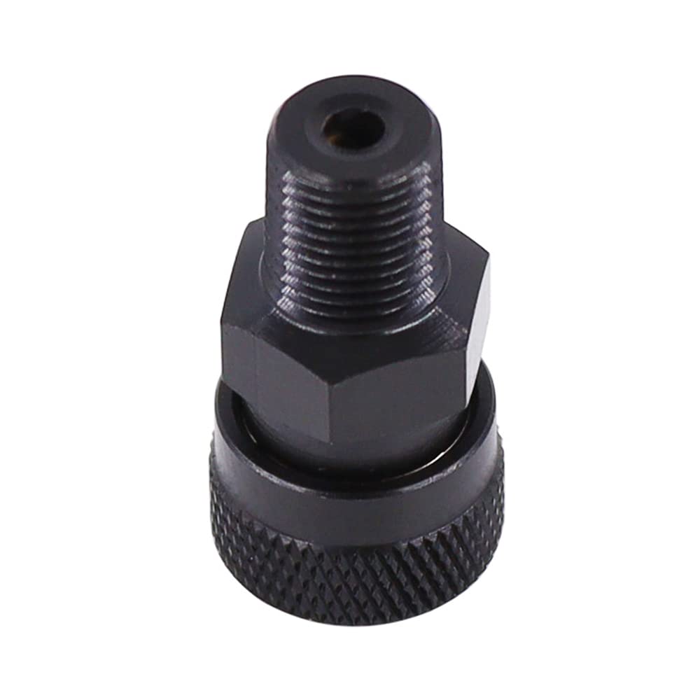 HMKUGO 1/8'' NPT Male Thread to 8MM Female Quick-Disconnect Connector Adapter, Black Zinc Plated Copper, PCP Paintball Charging Fittings with Sealing O-Ring