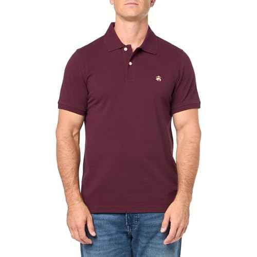 Brooks Brothers Men's Cotton Pique Stretch Logo Short Sleeve Polo Shirt