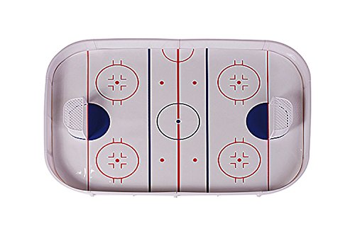 Kids Hockey Action Figures Set - Blue and Yellow Teams, 27 Pieces with Accessories & Storage Case