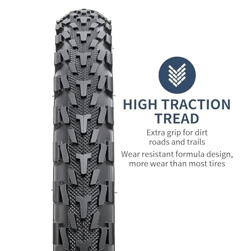 YunSCM 2-Pack 20x1.95 Bike Tires - All-Terrain Directional Tread, Black01
