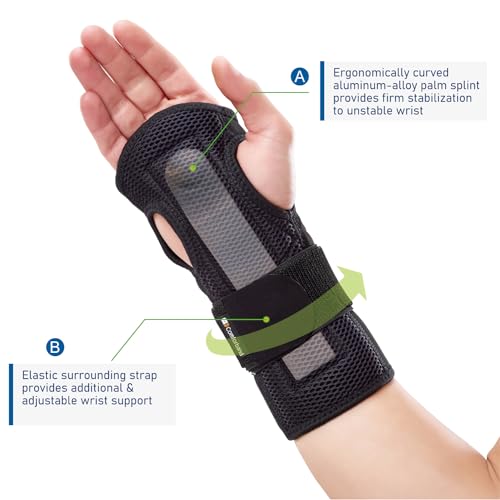 Night Sleep Wrist Brace ? Adjustable, Cushioned Support for Carpal Tunnel, Tendonitis, and Arthritis Pain Relief ? Fits Both Hands, One Size