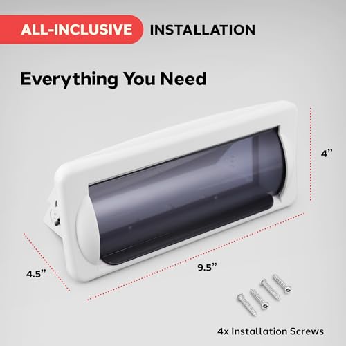 Marine Water Resistant Stereo Cover with Flip-Up Door - Heavy Duty Boat Radio Protector