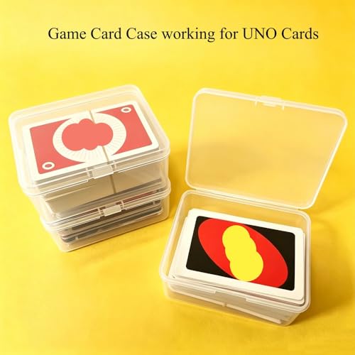 6PCS Clear Plastic Card Holders for UNO Cards, Card Storage Box Set