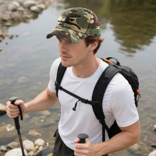 Malaxlx Baseball Cap for Men Women Adjustable Outdoor Sports Hat American Flag Camo Classic Style
