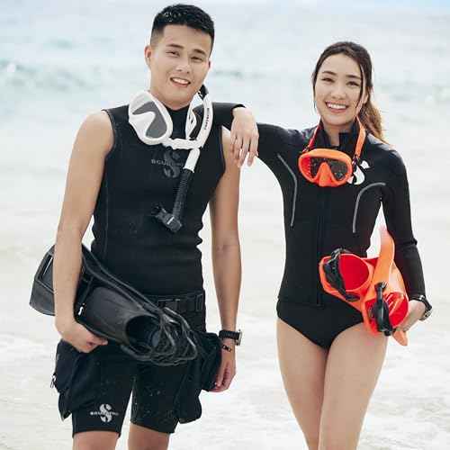 SCUBAPRO Sport Hoodless Scuba Diving Vest, 2.0 MM, Limestone-Based Pure Neoprene, Unisex, M