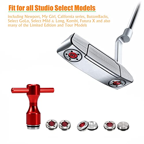 Red 2pcs Golf Putter Weights 10g Replacement for Scotty Cameron Newport