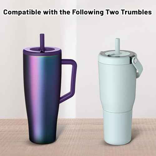 TERPINK 2 Pack Magnetic Straw Caps Compatible with Br?Mate All Era and Resa Tumblers, Silicone Straw Caps Toppers Compatible with Brumate Accessories, Straw Covers Protectors BPA Free (Black)
