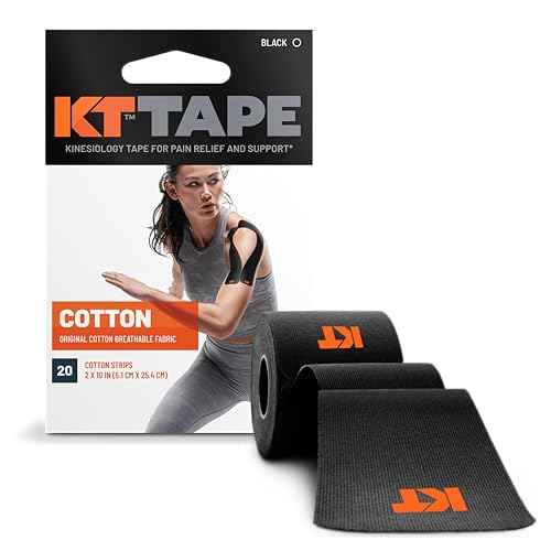 KT Tape, Original Cotton, Elastic Kinesiology Athletic Tape, 20 Count, 10¡± Precut Strips