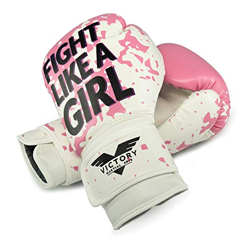 Women's 8 oz Kickboxing Boxing Gloves - Fight Girl Design