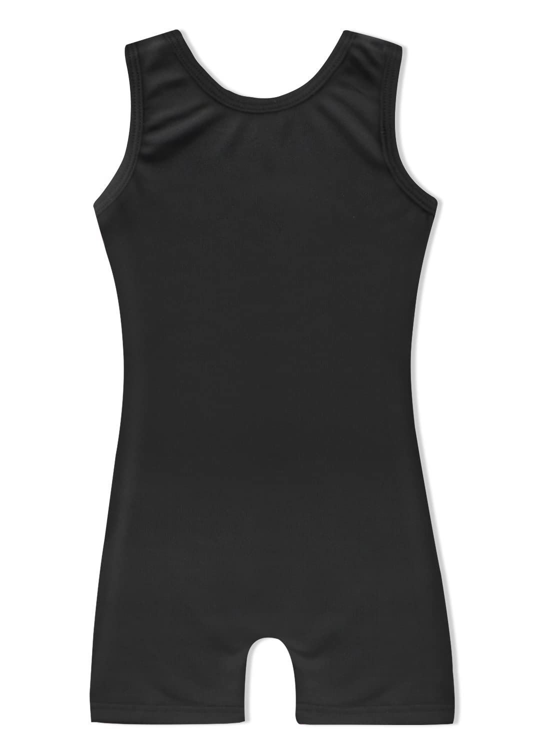 HOZIY Girls Leotards for Gymnastics 8-9 9-10 Year Old Black Biketard Sleeveless Leotard With Shorts Tumbling Outfits Dance Clothes Clothing Apparel Little Girl Leotardos Para Gimnasia