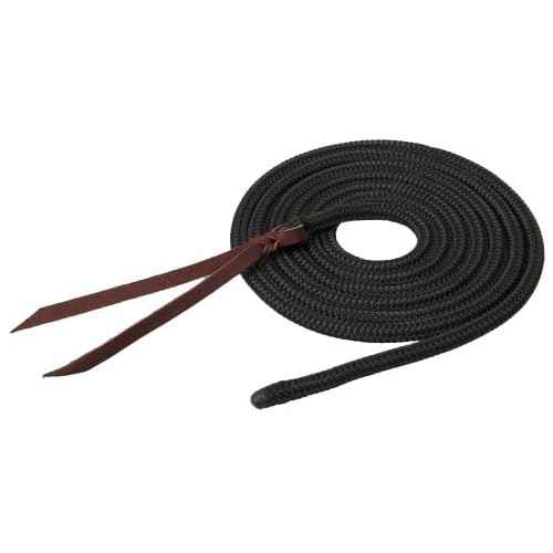Weaver Leather Silvertip Tree Line Lead, Black, 1/2-Inch x 12-Feet