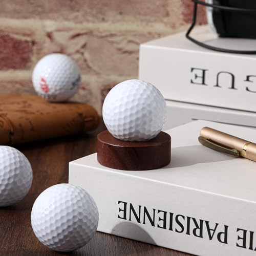 WinnerWhy Wooden Golf Ball Display Stand Classic 3 Pack - Desktop Collector Holder