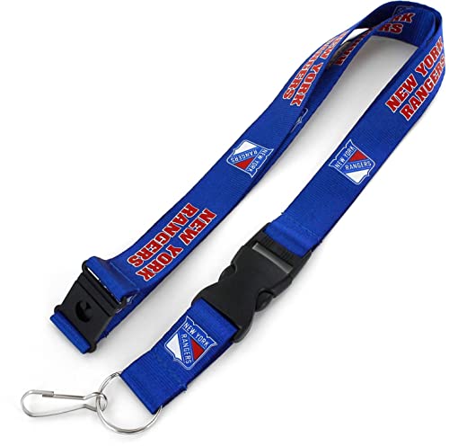 Team Lanyard for Sports Fans with Detachable Key Ring - NY Rangers