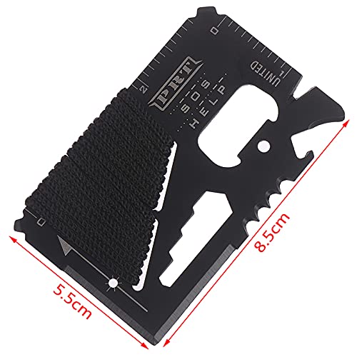 14-in-1 Credit Card Size Survival Tool Wallet Multitool for Camping & Emergency