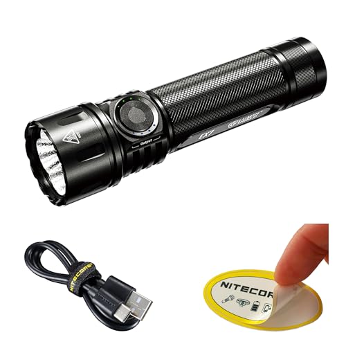 Nitecore EX7 6000 Lumen Flashlight ? High Performance Rechargeable Torch with Spotlight, Floodlight, Mixed ? USB-C Fast Charging, 546y Throw, Magnetic Tailcap, IP68 Waterproof