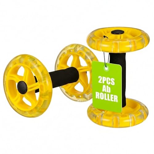 Dual Ab Roller Wheel Set for Core Workout - Portable Abdominal Exercise Equipment