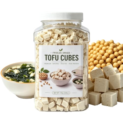 Freeze Dried Tofu Cubes - Vegan, Non-GMO, Instant Ramen & Soup Topping