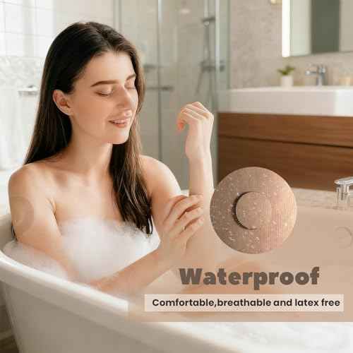 Nepia 30 Pcs Flesh CGM Sensor Patches | Waterproof Adhesive for Dexcom G7/Libre1 2 3/Enlite | 14 Days Long-Lasting Protection | Sweatproof Sensor Covers with Comfortable Fit for Active Lifestyle