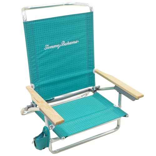 Tommy Bahama 5-Position Lay Flat Cup Holder and Towel Bar Beach Chair