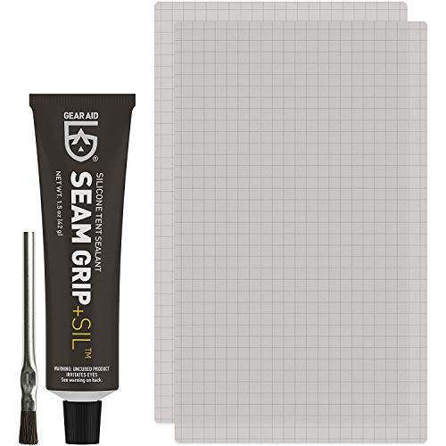 Seam Grip SIL Silicone Sealant & Patches Kit for Silnylon Tents and Tarps