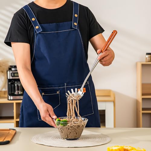 Walnut Handle Stainless Steel Kitchen Utensil Set - 6 PCS Cooking Tools
