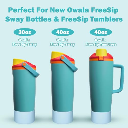 Blue Silicone Bottle Boots 2PCS for Owala FreeSip Sway 30oz & 40oz Bottles & Tumblers