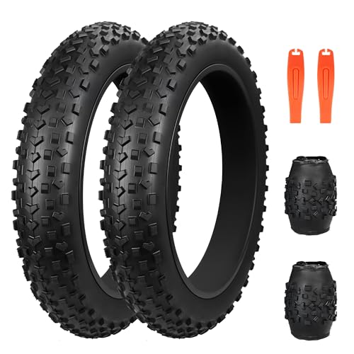 20x4.0 Fat Tire Ebike Tires Set with 2 Levers - High-Performance All-Terrain