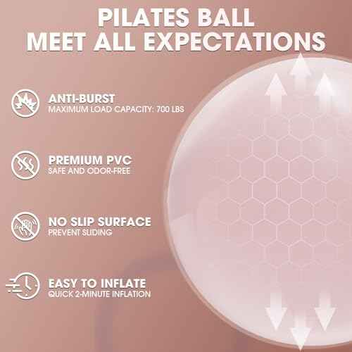 PAETA Pilates Ring Set ? 14¡± Magic Circle (38 lbs Resistance), 9.8¡± Pilates Ball, 5 Resistance Bands, and Exercise Guide Included for Home Workouts