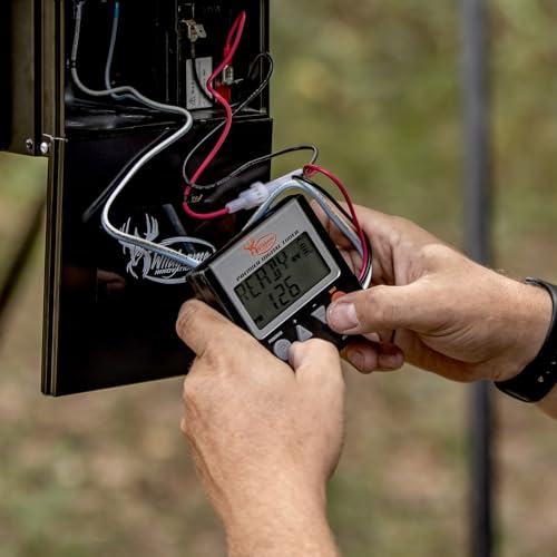 Wildgame Innovations Evolution Feeder 12V Digital Power Control Unit for Deer Hunting | Varmint-Proof Programmable Feeder Kit with 6 Available Feed Times & 30ft Feed Range