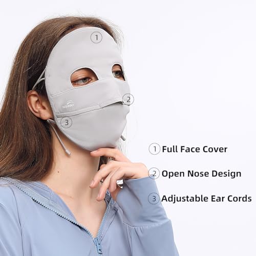 Women Anti UV Full Face Cover UPF 50+ Summer Breathable Face Mask Sunscreen Sports Neck Gaiter SLF5M038T