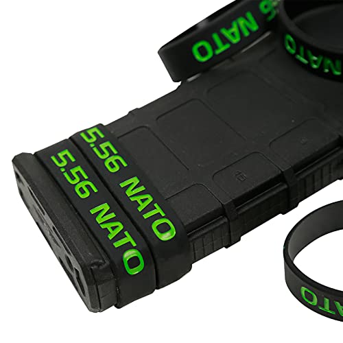 Aolamegs 5.56 Magazine Marking Bands - Black-Green 6 Pack
