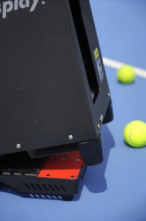 Nisplay Portable Tennis Ball Machine (26lbs) - Dual Motor for TopSpin and Backspin, 80+ Balls, Max 68MPH, 4+ Hours Play with External Lithium Battery (Oscillator)