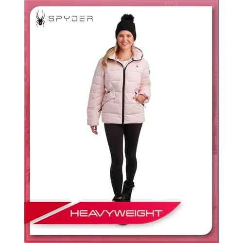 Spyder Women's Puffer Jacket - Water-Resistant Insulated Winter Coat with Cinched Waist - Womens Hooded Quilted Jacket (S-XL)