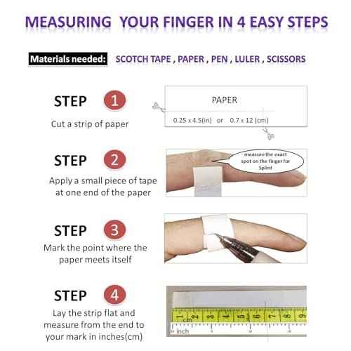 6 Pack Oval Finger Splints Waterproof Finger Splint for Arthritis, Trigger Finger,Mallet Fingers - Trigger Finger splints For Thumb, Index, Middle, Pinky or Ring Finger (7,8,9,10,11,12)