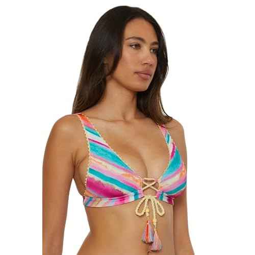 Lucky Brand Women's Porto Covo Halter Bikini Top, Swimwear Separates